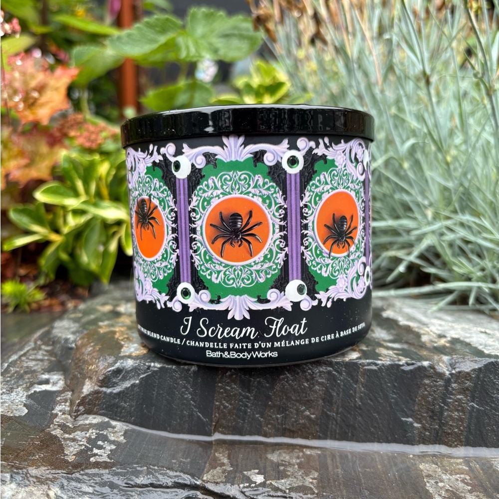 Bath & Body Works I Scream Float Candle - Black, Orange, and Green